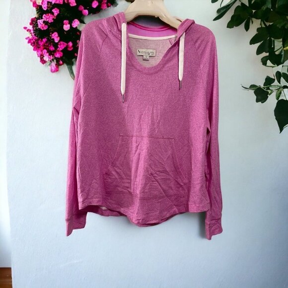 Koolaburra by UGG Light & Airy French Lounge Hoodie w/ Packets Women's Pink S - Picture 1 of 10